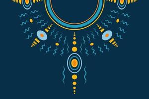 Simple kurti Neck Design Vector Motif Isolated embroidery neckline Aztec style embroidery abstract Simple kurti Neck . design for texture, fabric, and  wearing saree.