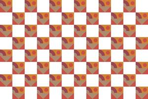 Stylish Checkered pattern vector is surrounded on all four sides by a checker of a different colour.