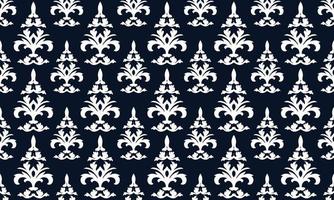 damasco fleur de lis vector de patrones sin fisuras papel tapiz de fondo diseño de textura digital de patrón de fleur de lis para imprimir borde de sari de tela imprimible.