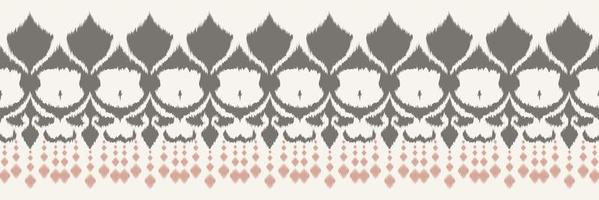 Ikat border tribal Aztec Seamless Pattern. Ethnic Geometric Ikkat Batik Digital vector textile Design for Prints Fabric saree Mughal brush symbol Swaths texture Kurti Kurtis Kurtas