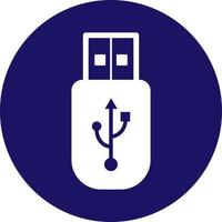 icono de glifo flash usb vector