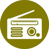 icono de glifo de radio vector