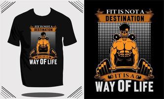 Gym Fitness t hirt design or vector