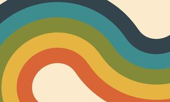 illustration abstract wavy retro groovy background colourful textured vector