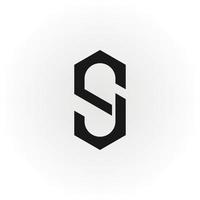 Abstract initial letter SJ or JS logo in black color isolated in white background applied for luxury real estate logo also suitable for the brands or companies have initial name JS or SJ. vector