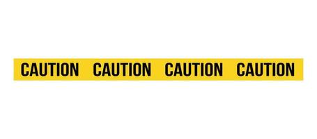 Police line do not cross. Barrier tape. Crime scene border. Safety type.  Accident restriction line. Isolated on white background. Vector  illustration