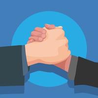 handshake between two businessmen vector