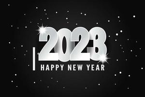 año nuevo 2023 con texto blanco vector