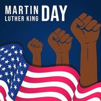 flat design martin luther king day. MLK day flat design with hand illustration. vector design