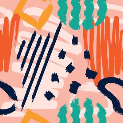 Seemingly Random Seamless Handdrawn Brush Stroke Background
