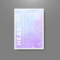 Cards with watercolor background. Design for your cover, date, postcard, banner, logo. vector