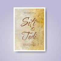 Wedding invitation with abstract watercolor background vector