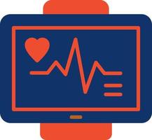 diseño de icono creativo de monitor de ecg vector