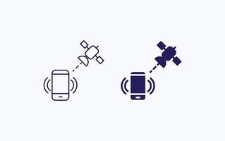 Mobile Satellite network illustration icon vector