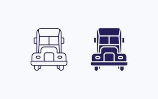icono de ilustración de vehículo de camión vector