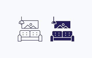 Sofa illustration icon vector