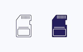 icono de ilustración de tarjeta de memoria vector