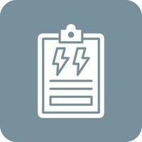 Energy Policy Glyph Round Corner Background Icon vector