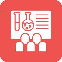 Chemistry Seminar Glyph Round Corner Background Icon vector