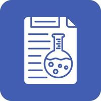 Lab Report Glyph Round Corner Background Icon vector