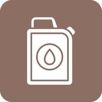 Oil Canister Glyph Round Corner Background Icon vector