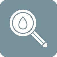 Search Oil Glyph Round Corner Background Icon vector