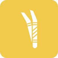 Tweezers Glyph Round Corner Background Icon vector