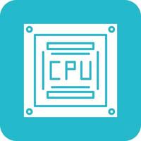 Chip Glyph Round Corner Background Icon vector