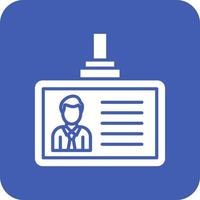 ID Card Glyph Round Corner Background Icon vector