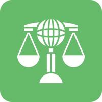 International Law Glyph Round Corner Background Icon vector