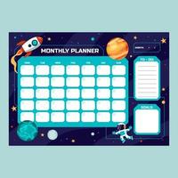 Space Timeline Sheet Template vector