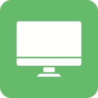 Computer Glyph Round Corner Background Icon vector