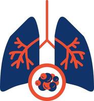 Lung Cancer Creative Icon Design vector