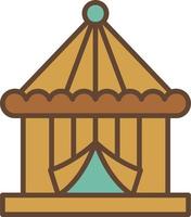 Circus Tent Creative Icon Design vector