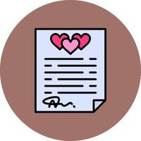 Wedding Contract Creative Icon Design vector