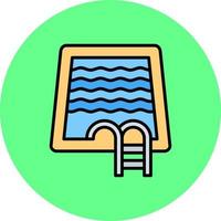 diseño de icono creativo de piscina vector