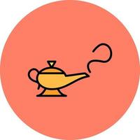 Magic Lamp Creative Icon Design vector