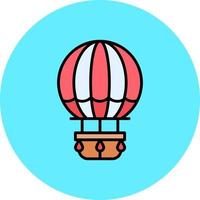 Hot Air Balloon Creative Icon Design vector