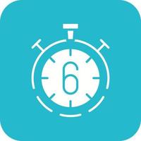 Countdown Glyph Round Corner Background Icon vector