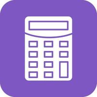 Calculator Glyph Round Corner Background Icon vector