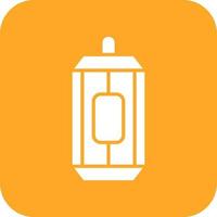 Can Glyph Round Corner Background Icon vector