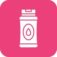 Shampoo Glyph Round Corner Background Icon vector