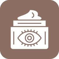 Eye Cream Glyph Round Corner Background Icon vector