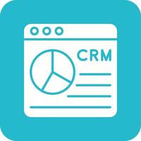 CRM Glyph Round Corner Background Icon vector