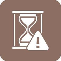 Procrastination Glyph Round Corner Background Icon vector