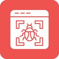Virus Detection Glyph Round Corner Background Icon vector