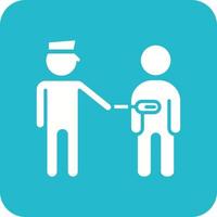 Checking Glyph Round Corner Background Icon vector