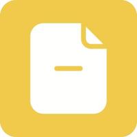 Remove Paper Glyph Round Corner Background Icon vector