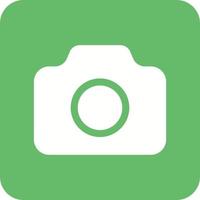 Camera Glyph Round Corner Background Icon vector