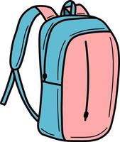 Scholl bag illustration vector